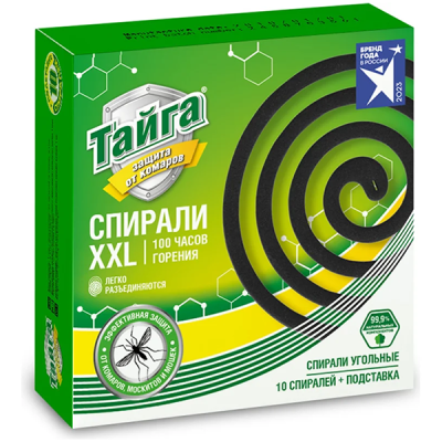 Спирали от комаров ТАЙГА черные (10шт) в Нижневартовске
