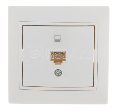 Розетка комп. 1м с/п Мира RJ-45 бел/бел. 701-0202-139 в Нижневартовске
