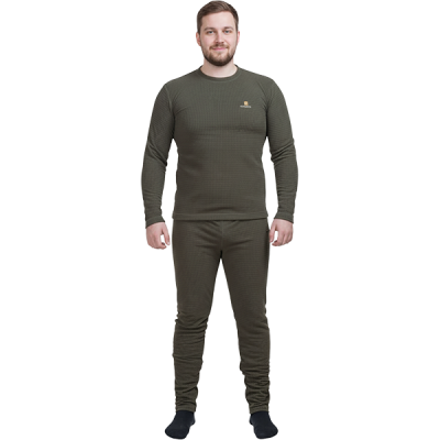 Костюм Питон (белье нательное) флис-вафля олива (1слой)