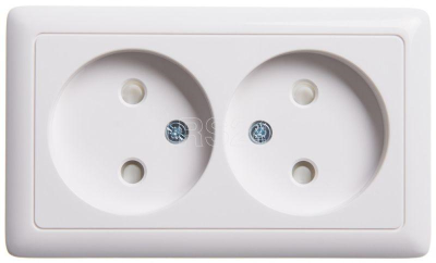 Розетка о/п 2-ая Белый РА10-233-б (РА16-237-в) в Нижневартовске