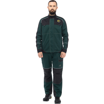Костюм летний  СТАРТ (тк.смесовая) цв.зеленый+черный в Нижневартовске