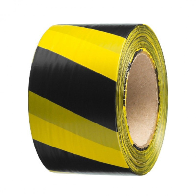 Лента оградительная Стандарт желто-черная  75 мм (250 п.м.) 