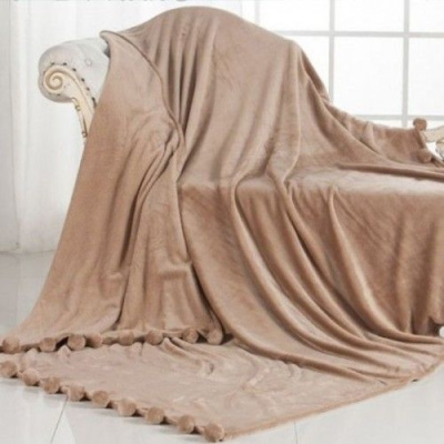 Плед с бубонами 210х200 (220х200) 180х200 в Нижневартовске