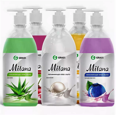 Мыло жидкое 1л Milana GRASS с дозатором в Нижневартовске