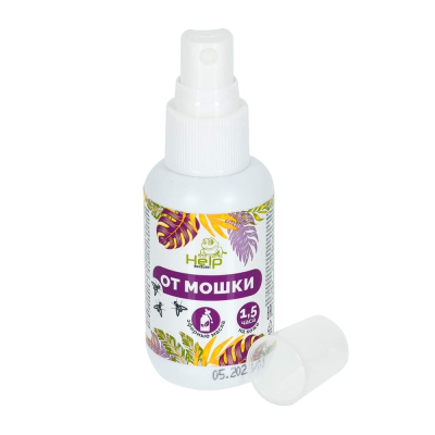 HELP Спрей от МОШКИ и комаров с эфирными маслами лаванды, чайного дерева, гвоздики, 50мл  в Нижневартовске