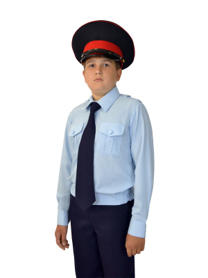 Рубашка форменная длинный рукав (цв.голубой)