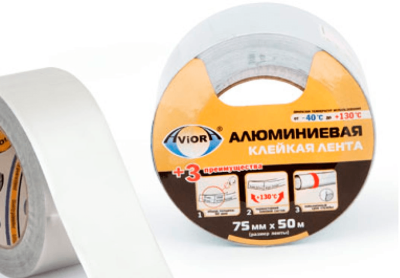 Скотч алюминиевый 75мм*50м (302-051) AVIORA в Нижневартовске
