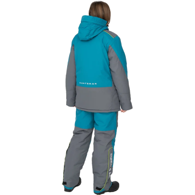 Костюм зимний женский Siberia Lady ткань Breathable цвет Бирюза/Серый  в Нижневартовске