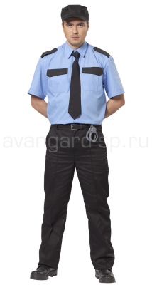 Рубашка охранника короткий рукав (цв.голубой)