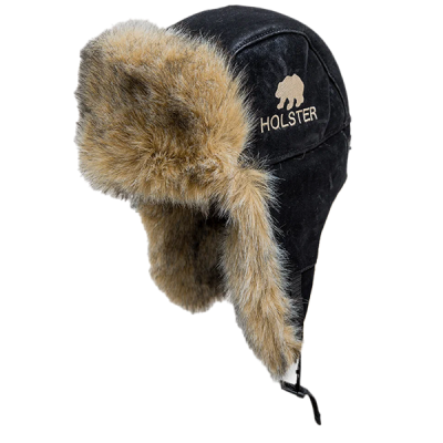 Шапка-ушанка Хольстер кож.зам (цв.черный)