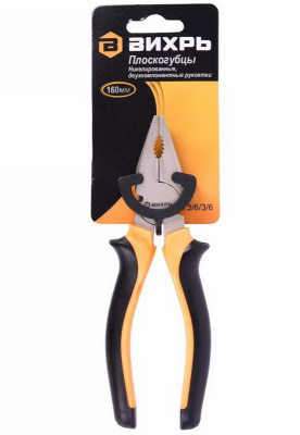 Плоскогубцы 160мм ВИХРЬ никелир., двухкомп. рукоятки 73/6/3/6 в Нижневартовске