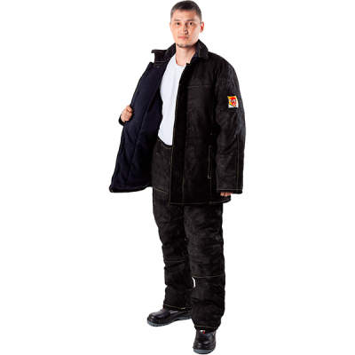 Костюм сварщика зимний КС30ПР спилковый (цв.черный) в Нижневартовске